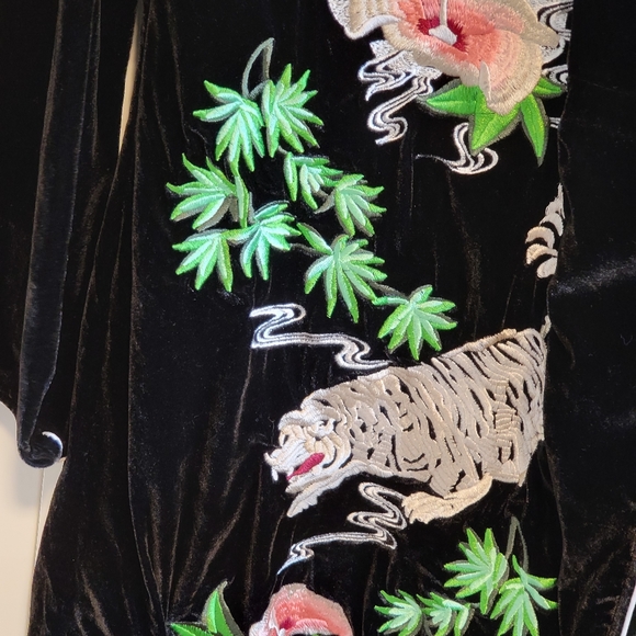 RIXO London Velvet Iris Tiger Tunic Dress - Picture 2 of 5